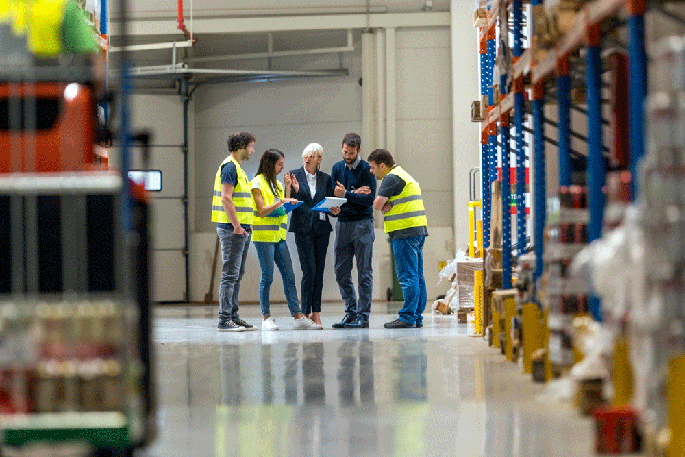 A group of supply chain managers discuss how to address labor needs with gig workers on the warehouse floor.